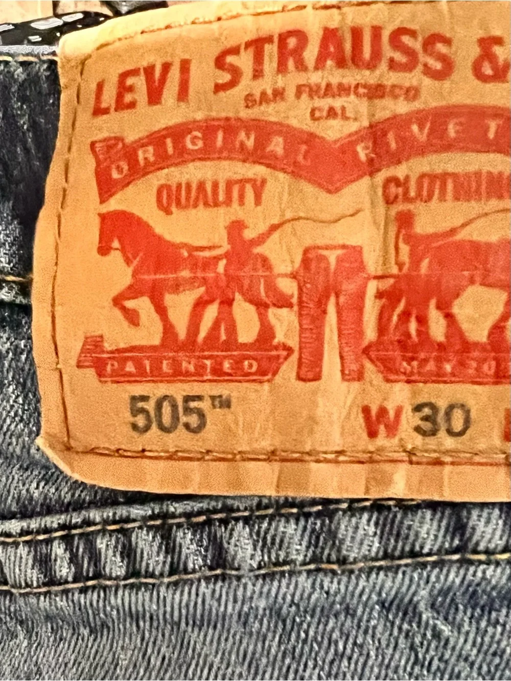 Levi's Light Blue Distressed Jeans Shorts